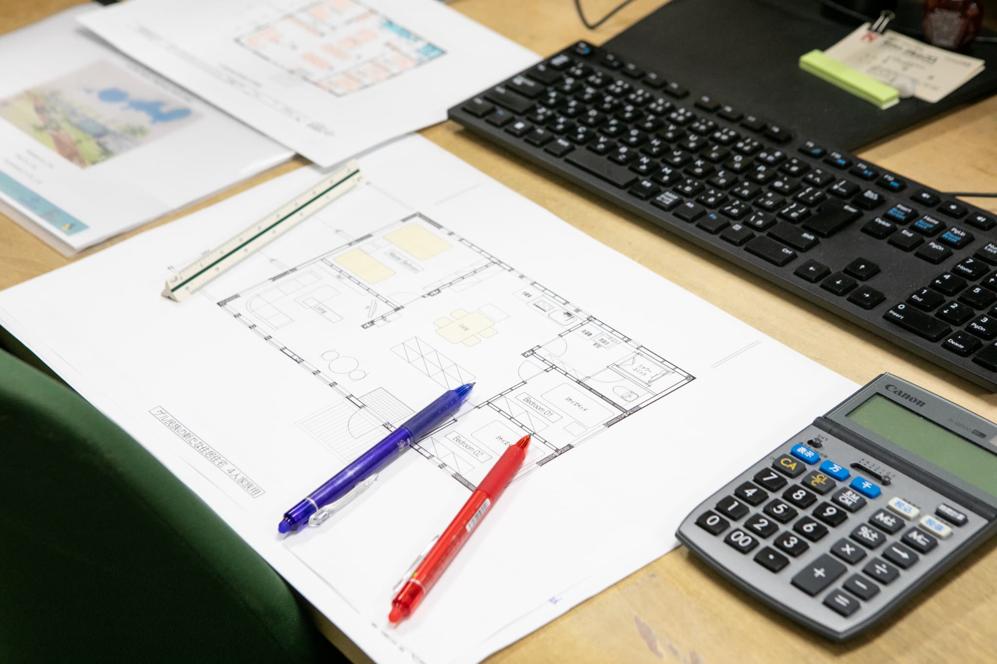 木造建築物の骨組み