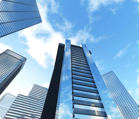 下から見た高層ビル